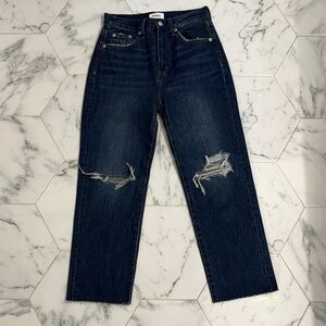 Pistola Cassie Crop Dark Blue Denim Jeans 25